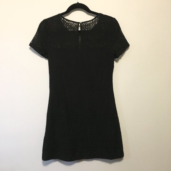 Hollister Abercrombie Gothic Black Lace Bilayer Punk Goth Dress - Picture 3 of 16